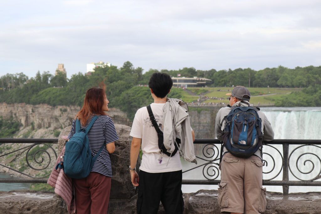 fam overlooking niagra